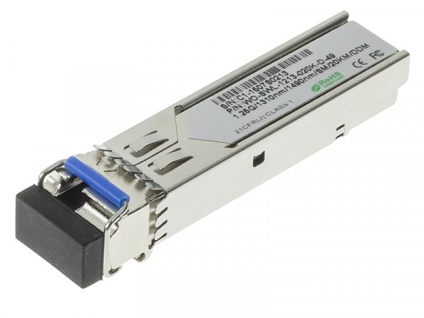 Modu SFP 1x 1000 Mbps LC SM, 20 km, WDM TX:1310nm (Wave Optics, WO-SWL-1213-020K-D-49) 