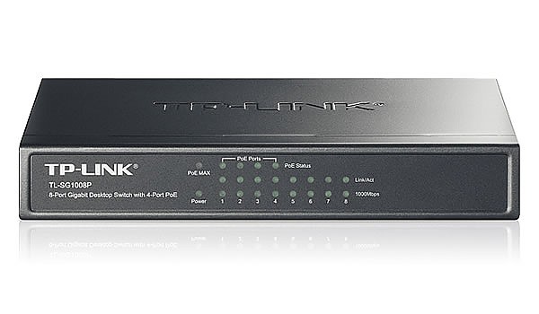 Switch niezarzdzalny, 8x 10/100/1000 RJ-45, PoE (TP-Link TL-SG1008P) 