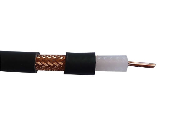 Kabel koncentryczny, RG213, linka, czarny, 100m