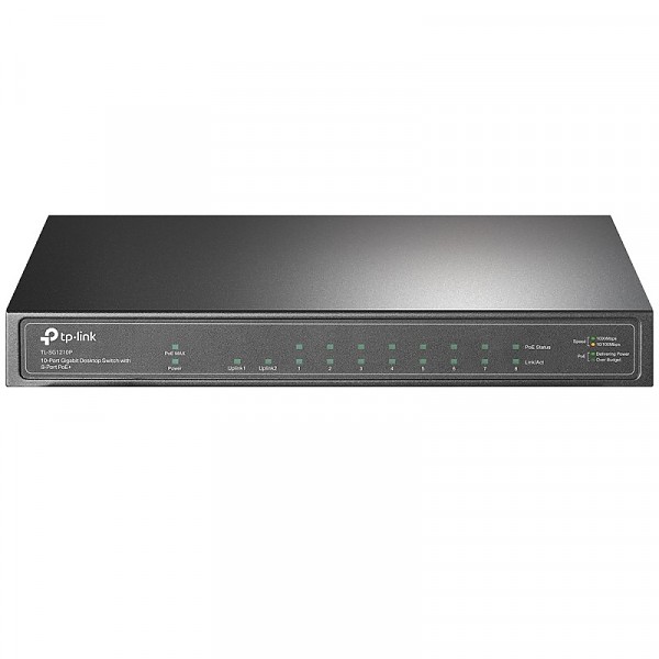 Switch niezarzdzalny, 9x 10/100/1000 RJ-45, 1x slot SFP, PoE+, desktop (TP-Link TL-SG1210P) 