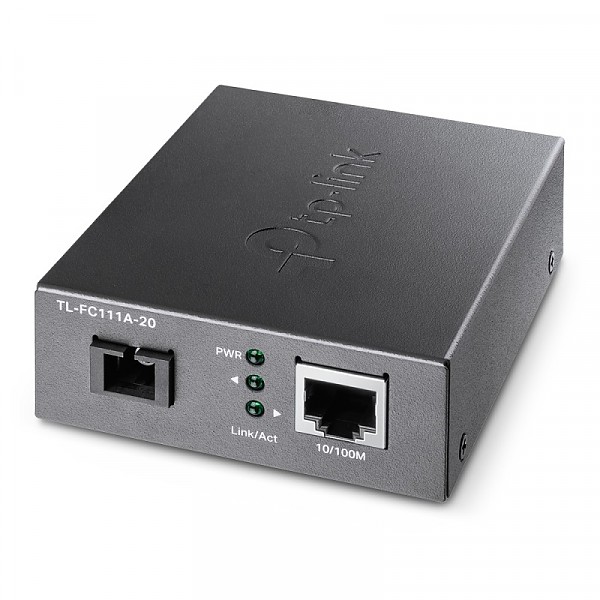 Konwerter 10/100 Mbps RJ-45/SC, SM 1550nm, 20 km, WDM (TP-Link TL-FC111A-20) 