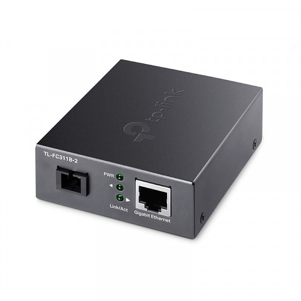 Konwerter 10/100/1000 Mbps RJ-45/SC, SM 1310nm, 2 km, WDM (TP-Link TL-FC311B-2) 