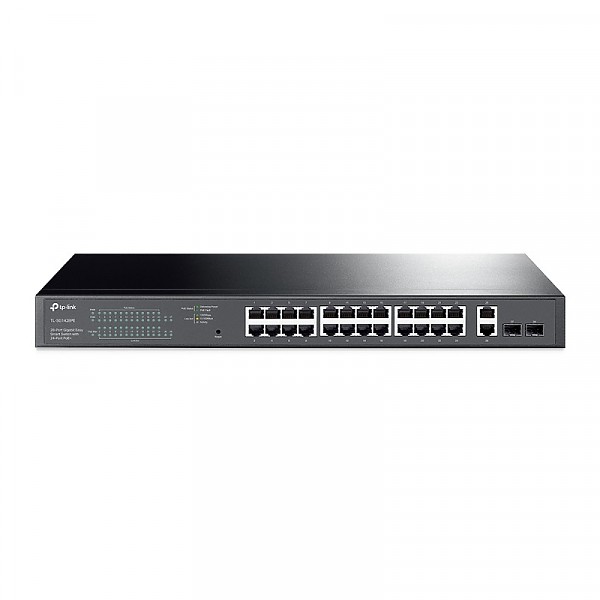 Switch inteligentny, 26x 10/100/1000 RJ-45, 2x SFP, PoE+, 19" (TP-Link TL-SG1428PE) 