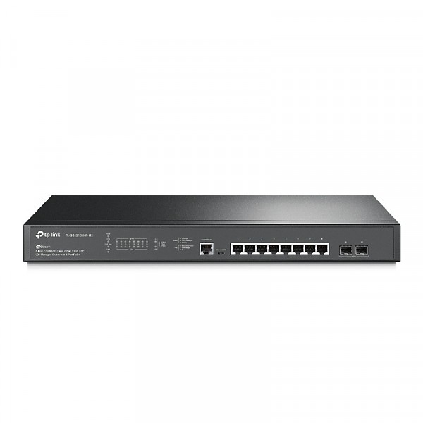 TP-Link TL-SG3210XHP-M2, Switch zarzdzalny, 8x 100/1000/2500 RJ-45, 2x slot SFP 10G, PoE+, 19"