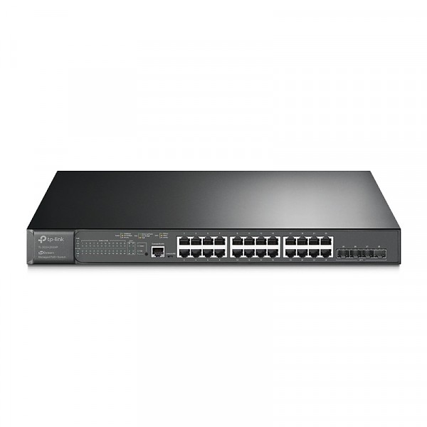 TP-Link TL-SG3428XMP, Switch zarzdzalny, 24x 10/100/1000 RJ-45, 4x slot 10G SFP+, PoE+, 19"