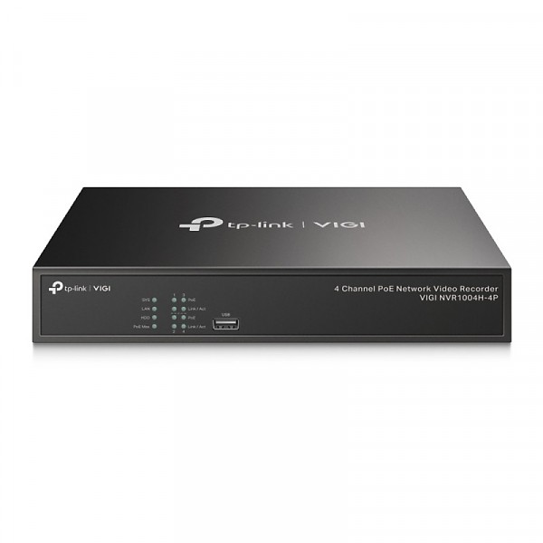 TP-Link VIGI NVR1004H-4P, Czterokanałowy sieciowy rejestrator wideo z PoE+