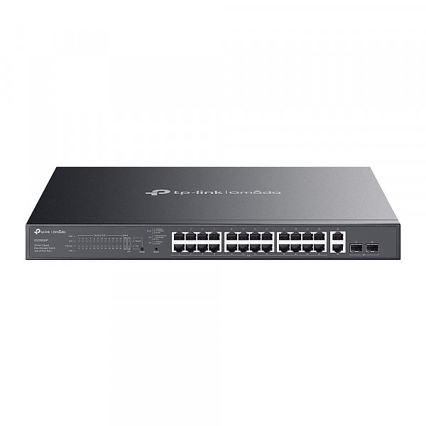 Switch zarządzalny, 26x 10/100/1000 RJ-45, 2x slot SFP, PoE+, 19" (TP-Link ES228GMP) 
