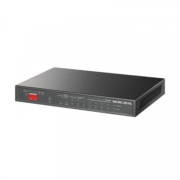 TP-Link Mercusys MS110GMP, Switch niezarządzalny, 10x 10/100/1000 RJ-45, PoE+, desktop