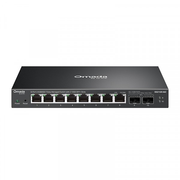 Switch zarządzalny, 8x 2,5G, 2x slot 10G SFP+, desktop (TP-Link ES210X-M2) 