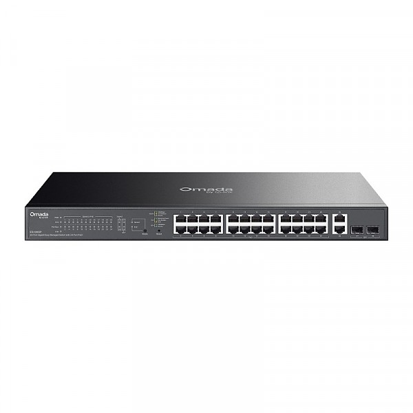 Switch zarządzalny, 26x 10/100/1000 RJ-45, 2x slot SFP, PoE+, 19" (TP-Link ES228GP) 