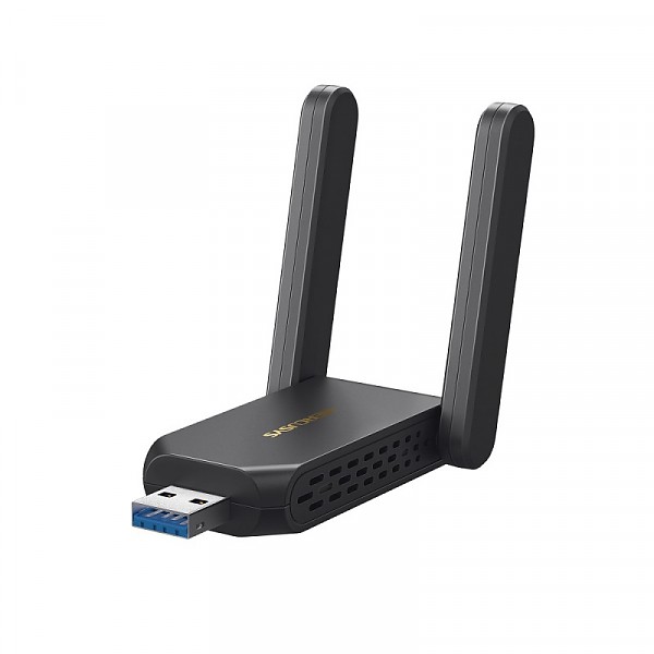 Trzypasmowa bezprzewodowa karta sieciowa USB AXE5400, standard AX, 5400Mbps, Wi-Fi 7 (TP-Link Mercusys MA86XH) 