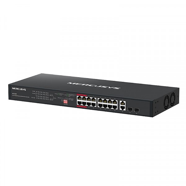 Switch niezarządzalny, 18x 10/100/1000 RJ-45, 2xSFP, PoE+, 19" (TP-Link Mercusys MS120GP) 