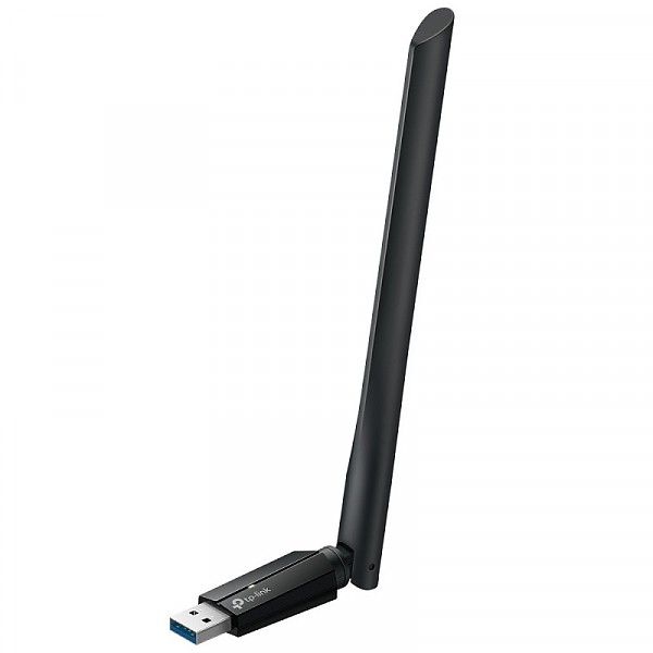 Trzypasmowa bezprzewodowa karta sieciowa USB BE6500, standard BE, 6500Mbps, Wi-Fi 7 (TP-Link Archer TBE400U Plus) 