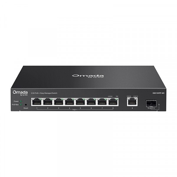 Switch zarządzalny, 8x 2,5G, 1x slot 10G SFP+, PoE++, 19" (TP-Link ES210XPP-M2) 